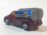 2002 Matchbox Rescue Rookies H2O Patrol Tanker Truck Dark Red and Blue Die Cast Toy Car Firefighting Vehicle