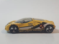 1999 Hot Wheels Criss Cross Crash Ford GT-90 Yellow Die Cast Toy Car Vehicle