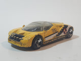 1999 Hot Wheels Criss Cross Crash Ford GT-90 Yellow Die Cast Toy Car Vehicle