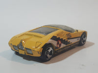 1999 Hot Wheels Criss Cross Crash Ford GT-90 Yellow Die Cast Toy Car Vehicle