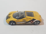 1999 Hot Wheels Criss Cross Crash Ford GT-90 Yellow Die Cast Toy Car Vehicle