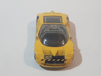 1999 Hot Wheels Criss Cross Crash Ford GT-90 Yellow Die Cast Toy Car Vehicle