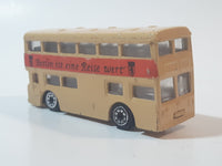 Persaud No. 1003 London Bus Berlin ist eine Reise wert' Double Decker Beige Brown Die Cast Toy Car Vehicle