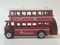 1980s Lledo Promotional Model Double Decker Bus Air Canada Red Die Cast Toy Car Vehicle