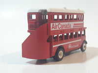 1980s Lledo Promotional Model Double Decker Bus Air Canada Red Die Cast Toy Car Vehicle