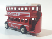 1980s Lledo Promotional Model Double Decker Bus Air Canada Red Die Cast Toy Car Vehicle