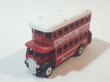 1980s Lledo Promotional Model Double Decker Bus Air Canada Red Die Cast Toy Car Vehicle