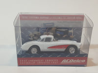 Kinsmart 1957 Chevrolet Corvette AC Delco White Pull Back Die Cast Toy Car Vehicle New in Box