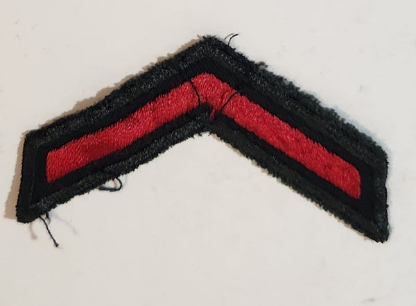 WWII British Canadian RAF Red Chevron Embroidered Fabric Patch