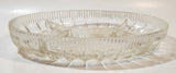 Vintage Four Compartment Crystal Cut Glass 8" x 11" Serving Dish