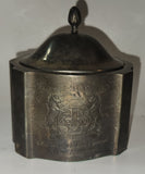 1995 Hudson's Bay Company Celebrating 325 Years Commemorative Silver Plated Zinc Tea Caddy with Red Velvet Lining