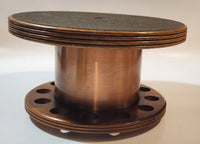 Vintage McDonald Products DUK-IT Walnut Wood 12 Pipe Rest with Central Copper Humidor