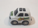 Kurt Chariots #6 Power Racing White Pull Back Plastic Toy Car Vehicle