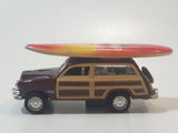 Kinsmart 1940 Ford Woody with Hawaii Surfboard 1:82 Scale Pull Back Plastic Toy Car Vehicle