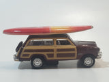 Kinsmart 1940 Ford Woody with Hawaii Surfboard 1:82 Scale Pull Back Plastic Toy Car Vehicle