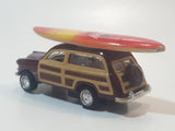 Kinsmart 1940 Ford Woody with Hawaii Surfboard 1:82 Scale Pull Back Plastic Toy Car Vehicle
