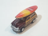 Kinsmart 1940 Ford Woody with Hawaii Surfboard 1:82 Scale Pull Back Plastic Toy Car Vehicle