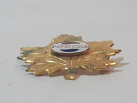 Vintage Pepsi Cola Maple Leaf Enamel Gold Tone Metal Lapel Pin