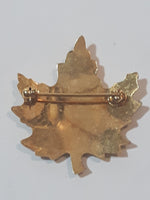 Vintage Pepsi Cola Maple Leaf Enamel Gold Tone Metal Lapel Pin