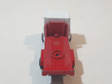 Vintage Yatming Semi Delivery Truck White with Red Deck Die Cast Toy Car Vehicle