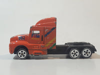 Unknown Brand Semi Tractor Truck 982 FIM Orange Die Cast Toy Car Vehicle