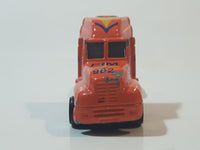 Unknown Brand Semi Tractor Truck 982 FIM Orange Die Cast Toy Car Vehicle