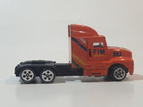 Unknown Brand Semi Tractor Truck 982 FIM Orange Die Cast Toy Car Vehicle