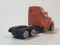 Unknown Brand Semi Tractor Truck 982 FIM Orange Die Cast Toy Car Vehicle