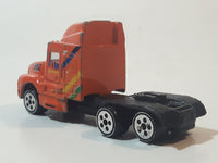 Unknown Brand Semi Tractor Truck 982 FIM Orange Die Cast Toy Car Vehicle