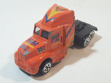 Unknown Brand Semi Tractor Truck 982 FIM Orange Die Cast Toy Car Vehicle