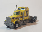 Vintage 1980s Yatming Kenworth Semi Tractor Truck Yellow Die Cast Toy Car Vehicle
