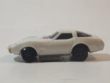 Vintage 1980 Kidco Key Cars Corvette White Plastic Body Die Cast Toy Car Vehicle