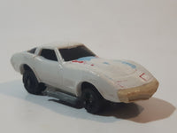 Vintage 1980 Kidco Key Cars Corvette White Plastic Body Die Cast Toy Car Vehicle