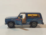 Vintage 1980s Yatming No. 1064 Laser Blazer Blue Die Cast Toy Car Vehicle with Opening Doors