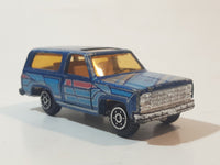 Vintage 1980s Yatming No. 1064 Laser Blazer Blue Die Cast Toy Car Vehicle with Opening Doors