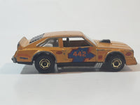 1983 Hot Wheels Flat Out 442 Metalflake Gold Die Cast Toy Muscle Car Vehicle GHO - Hong Kong