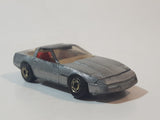 1983 Hot Wheels Hot Ones '80's Corvette Metalflake Silver Die Cast Toy Car Vehicle with Opening Hood Made in Hong Kong