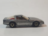 1983 Hot Wheels Hot Ones '80's Corvette Metalflake Silver Die Cast Toy Car Vehicle with Opening Hood Made in Hong Kong