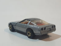 1983 Hot Wheels Hot Ones '80's Corvette Metalflake Silver Die Cast Toy Car Vehicle with Opening Hood Made in Hong Kong