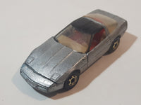 1983 Hot Wheels Hot Ones '80's Corvette Metalflake Silver Die Cast Toy Car Vehicle with Opening Hood Made in Hong Kong