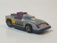 1983 Hot Wheels Snake Mountain Challenge Cannonade Masters Of The Universe Metallic Silver Die Cast Toy Race Car Vehicle with Opening Hood