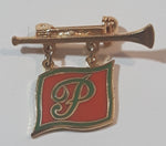 Trumpet Horn with Letter P Flag Enamel Metal Lapel Pin