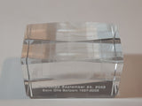 Rare 1997-2005 Chase Field Bank One Ballpark Laser Engraved Glass Paperweight