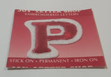1996 Joy Insignia Letter Shop Red Letter P Iron On Embroidered Fabric Patch Badge