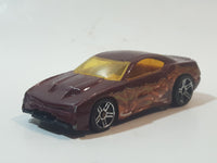 2009 Hot Wheels Flip & Crash Duel Rapid Transit Metallic Dark Red Die Cast Toy Car Vehicle