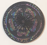 The World Pog Federation Flower Pattern Rainbow and Black Plastic Caps Pog Slammer