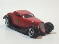 Jada Badge City Heat 1934 Ford Coupe Fire Chief Red Die Cast Toy Car Vehicle