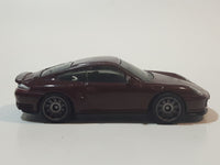 Rare 2009 Matchbox Porsche 911 Turbo Metalflake Maroon Die Cast Toy Car Vehicle