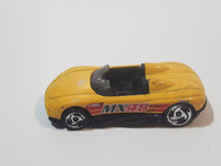 2002 Hot Wheels MX48 Turbo Yellow Die Cast Toy Car Vehicle