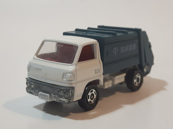 Tomy Tomica No. 10 Mitsubishi Canter Garbage Refuse Truck White and Blue 1:72 Scale Die Cast Toy Car Vehicle Made in Japan